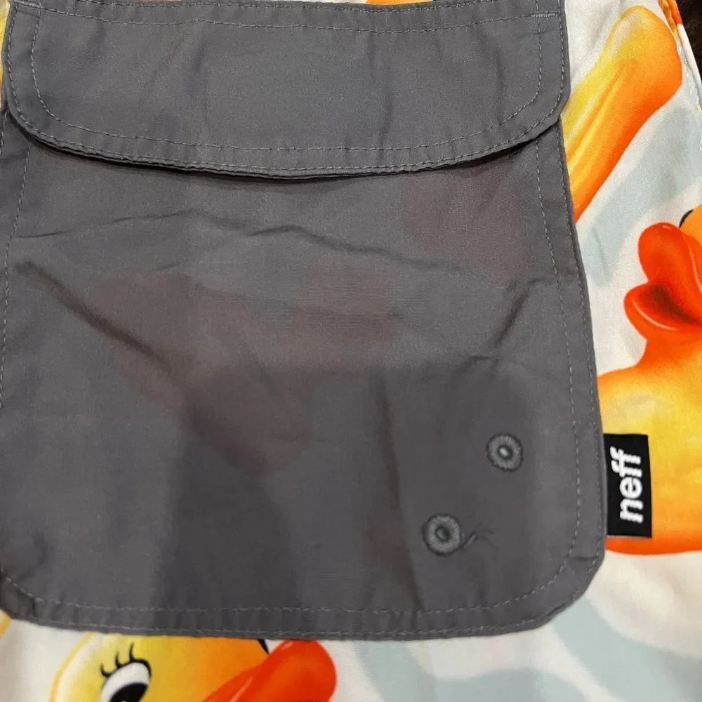 Neff rubber duck swim trunks size large